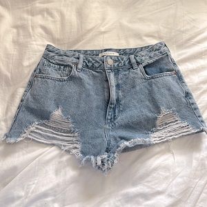 pacsun blue denim shorts